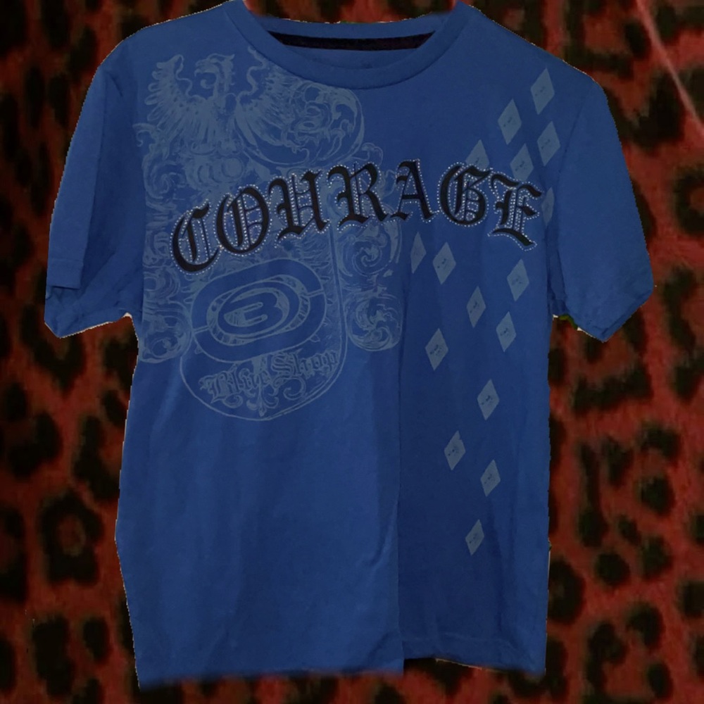 Unisex Blue Shop Designer Top – Elegant Embroidered Detailing”